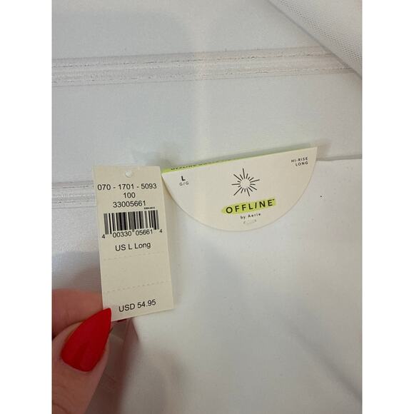 NWT Aerie Sidewalk Seamless Ribbed Crop Tee & Goals High Rise Leggings Bundle L - Picture 10 of 12